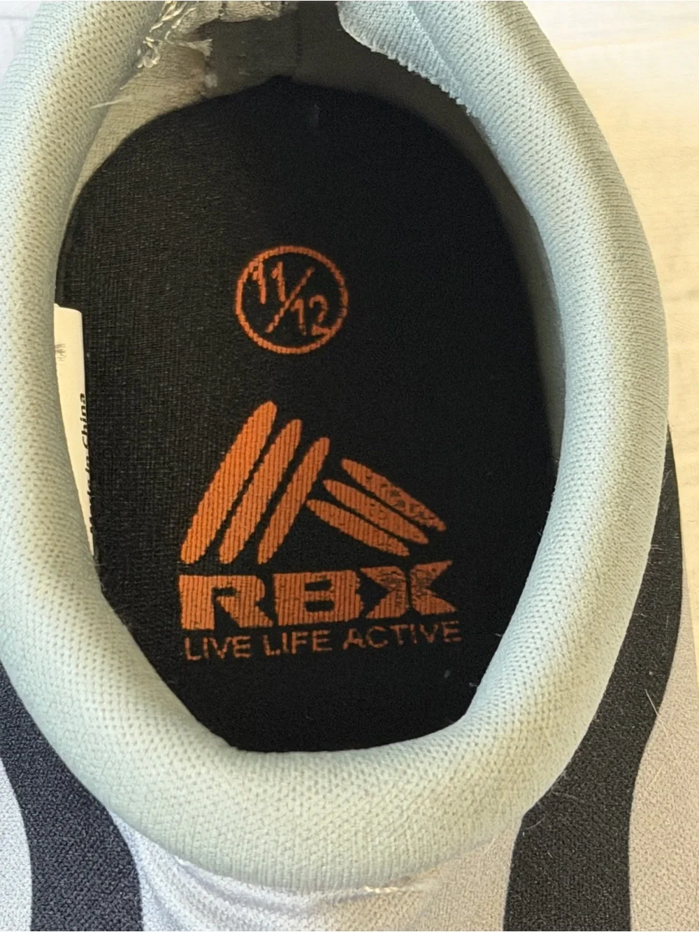 RBX Kids Slip-On Water Shoes Gray Black Size 11/12 Beach Swim Shoes